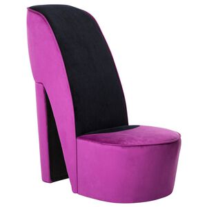 vidaXL Sill&oacute;n con forma de zapato de tac&oacute;n terciopelo morado