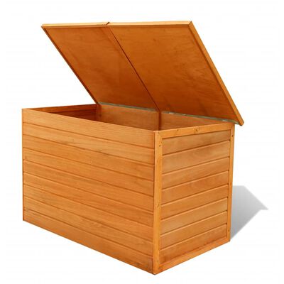 vidaXL Caja de almacenaje de jardín 126x72x77 cm madera de abeto
