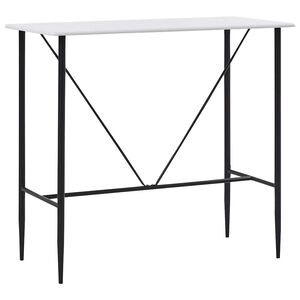 vidaXL Mesa alta de cocina MDF blanco 120x60x110 cm
