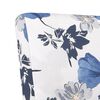vidaXL Silla tapizada de tela con estampado de flores azul