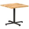 vidaXL Mesa de bistr&oacute; cuadrada madera de mango rugosa 80x80x75 cm