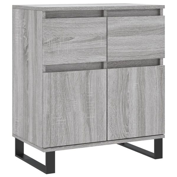 vidaXL Aparador de madera contrachapada gris Sonoma 60x35x70 cm