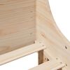vidaXL Estructura de cama sin colch&oacute;n madera maciza de pino 135x190 cm