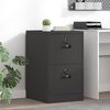 vidaXL Mueble archivador con caj&oacute;n Geom&eacute;trico Negro 44 x 50 x 106.5 cm