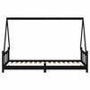 vidaXL Estructura de cama para ni&ntilde;os madera de pino negro 90x200 cm