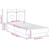 vidaXL Cama para ni&ntilde;os con cabecero Gris oscuro 80 x 160 cm tela