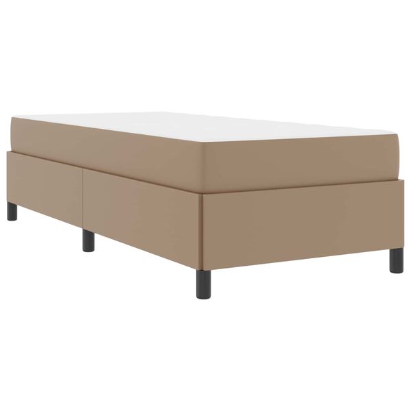 vidaXL Estructura de cama con colch&oacute;n Capuchino 80 x 200 cm tela