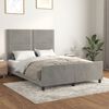 vidaXL Estructura de cama sin colch&oacute;n terciopelo gris claro 140x190 cm