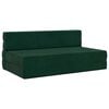 vidaXL Sof&aacute; Cama Plegable Verde oscuro 152 x 86,5 x 60 cm Tela