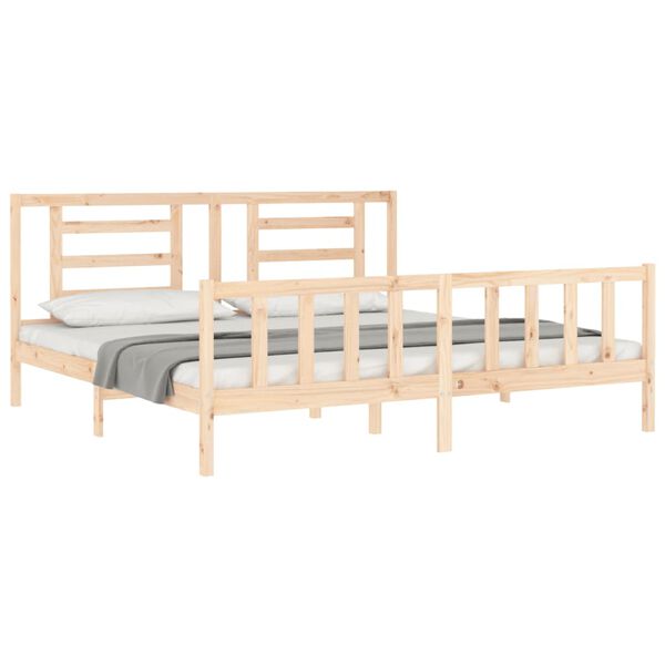 vidaXL Estructura de cama sin colchón madera maciza de pino 200x200 cm