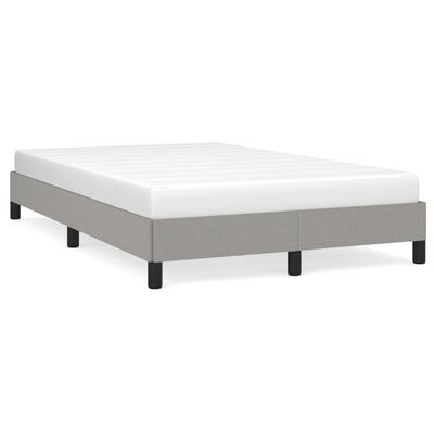 vidaXL Estructura de cama tela gris claro 120x190 cm