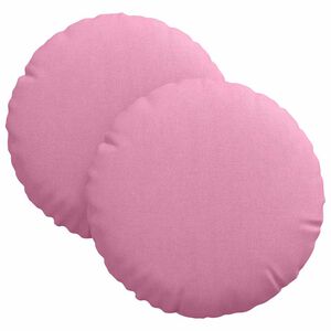 vidaXL Cojines para asiento 2 uds. Tela Rosa &Oslash;30 x 13 cm