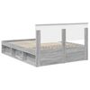 vidaXL Estructura de cama con cabecera Gris Sonoma 140 x 200 cm