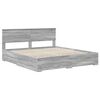 vidaXL Estructura de cama con cabecera Gris Sonoma 200 x 200 cm