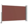 vidaXL Toldo lateral retr&aacute;ctil para patio marr&oacute;n 140x300 cm