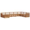 vidaXL Juegos de sof&aacute;s 8 pcs Natural Madera de Acacia S&oacute;lida