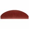 vidaXL Alfombrilla de escaleras 15 uds tela punzonada 65x21x4 cm rojo