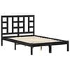 vidaXL Estructura de cama madera maciza de pino negro 120x200 cm