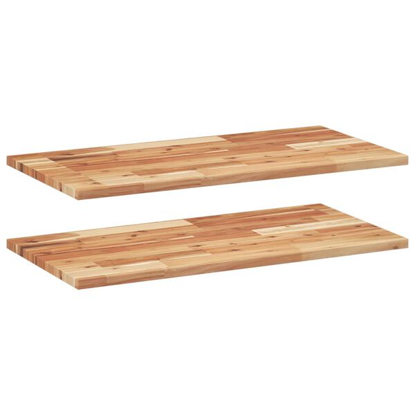 vidaXL Estante flotante 2 uds madera acacia acabado aceite 60x40x2 cm