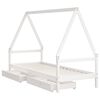 vidaXL Estructura cama ni&ntilde;os con cajones madera pino blanco 80x200 cm