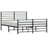 vidaXL Estructura cama sin colch&oacute;n con estribo metal negro 120x200 cm