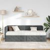 vidaXL Estructura de cama en esquina Gris oscuro 80 x 200 cm tela