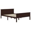 vidaXL Estructura cama sin colchón madera pino marrón oscuro 120x200cm