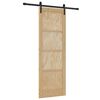 vidaXL Puerta Corredera Natural 73,5 x 211 cm Madera de Pino Maciza