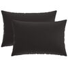 vidaXL Coj&iacute;n con almohada HEERLEN 2 uds. Negro Poli&eacute;ster