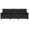 vidaXL Sof&aacute; de 3 plazas de tela negro 180 cm