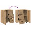 vidaXL Aparador alto con caj&oacute;n 2 pcs Roble artesanal