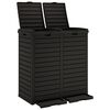 vidaXL Cubo de basura de exterior polipropileno negro 78x41x86 cm