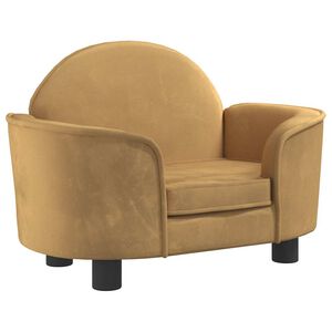 vidaXL Cama para perros de terciopelo marr&oacute;n 66x40x45 cm