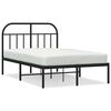 vidaXL Estructura cama sin colch&oacute;n con cabecero metal negro 120x200 cm