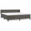 vidaXL Cama box spring con colch&oacute;n terciopelo gris oscuro 200x200 cm