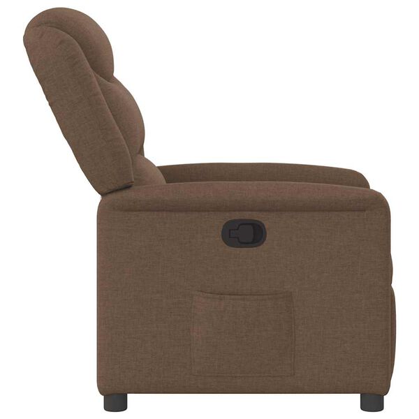 vidaXL Sill&oacute;n reclinable de tela marr&oacute;n