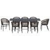 vidaXL Conjunto de Comedor de Jard&iacute;n 9 pcs Marr&oacute;n rat&aacute;n sint&eacute;tico