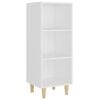 vidaXL Aparador de madera contrachapada blanco 34,5x32,5x90 cm