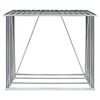 vidaXL Casetilla para le&ntilde;a acero galvanizado gris 163x83x154 cm
