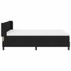 vidaXL Cama tipo Box Spring con colch&oacute;n Negro 200 x 160 cm Poli&eacute;ster