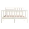 vidaXL Estructura de cama de madera maciza blanca 160x200 cm
