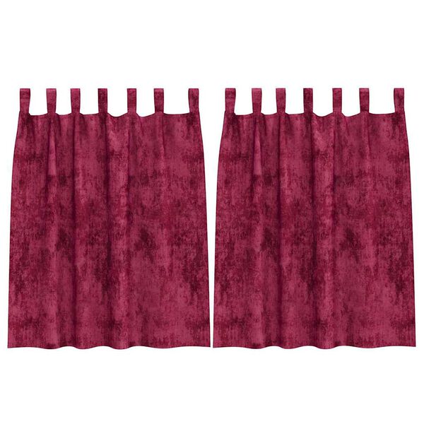 vidaXL Cortinas de Terciopelo 2 pcs Rojo vino 140 x 140 cm Terciopelo