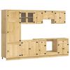 vidaXL Armario SKI 9 uds. Marr&oacute;n Miel Madera de pino macizo