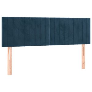 vidaXL Cabeceros 2 unidades terciopelo azul oscuro 72x5x78/88 cm