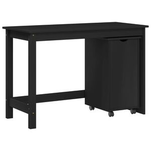 vidaXL Juego de escritorio y gabinete 2 uds. Negro