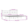 vidaXL Estructura de cama sin colchón metal roble Sonoma 183x213 cm