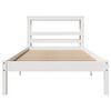 vidaXL Estructura de cama sin colch&oacute;n madera maciza blanca 90x190 cm