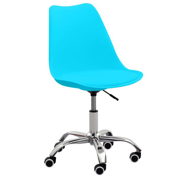 vidaXL Silla de comedor de cuero sint&eacute;tico azul