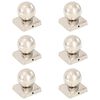 vidaXL Tapas para postes 6 uds acero inoxidable globo final 101x101 mm