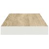 vidaXL Estante flotante de pared MDF roble y blanco 60x23,5x3,8 cm